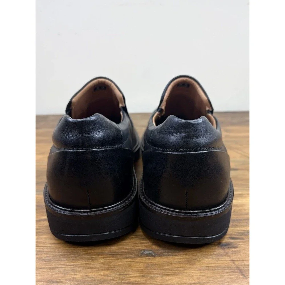 ECCO Holton Black Leather Loafer Apron Toe Slip On Dress Shoe Men's EU 46 US 12